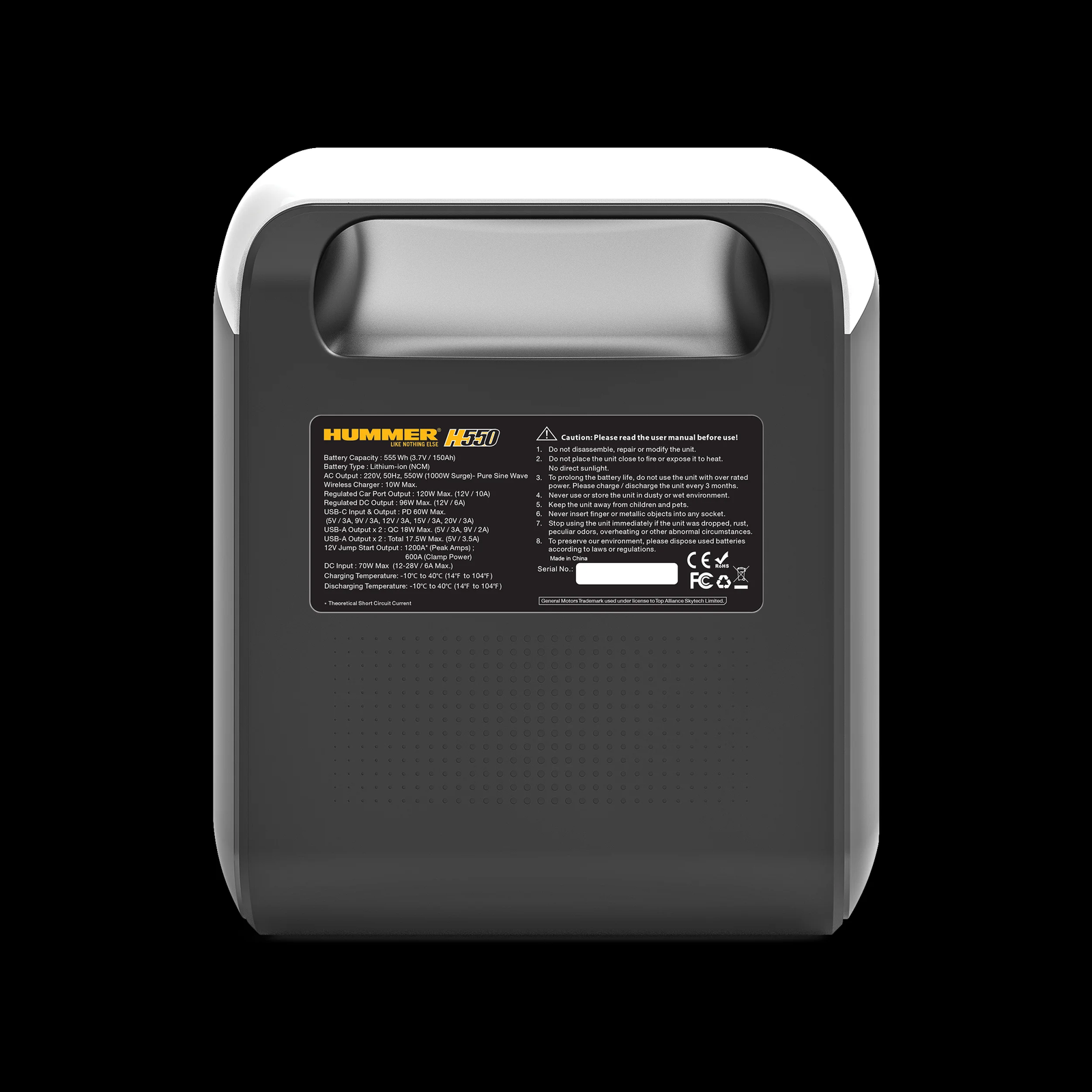 HUMMER H550 Power Station Jump Starter